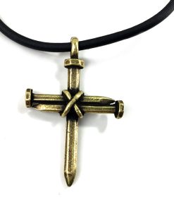 Celtic Wood Cross Pendant Stainless Steel Chain Necklace – Forgiven Jewelry